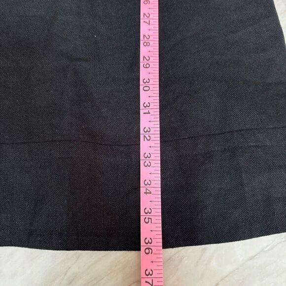 J. Crew Collection 100% linen black Rose Lace Up Dress size 4 NWOT - Picture 11 of 12